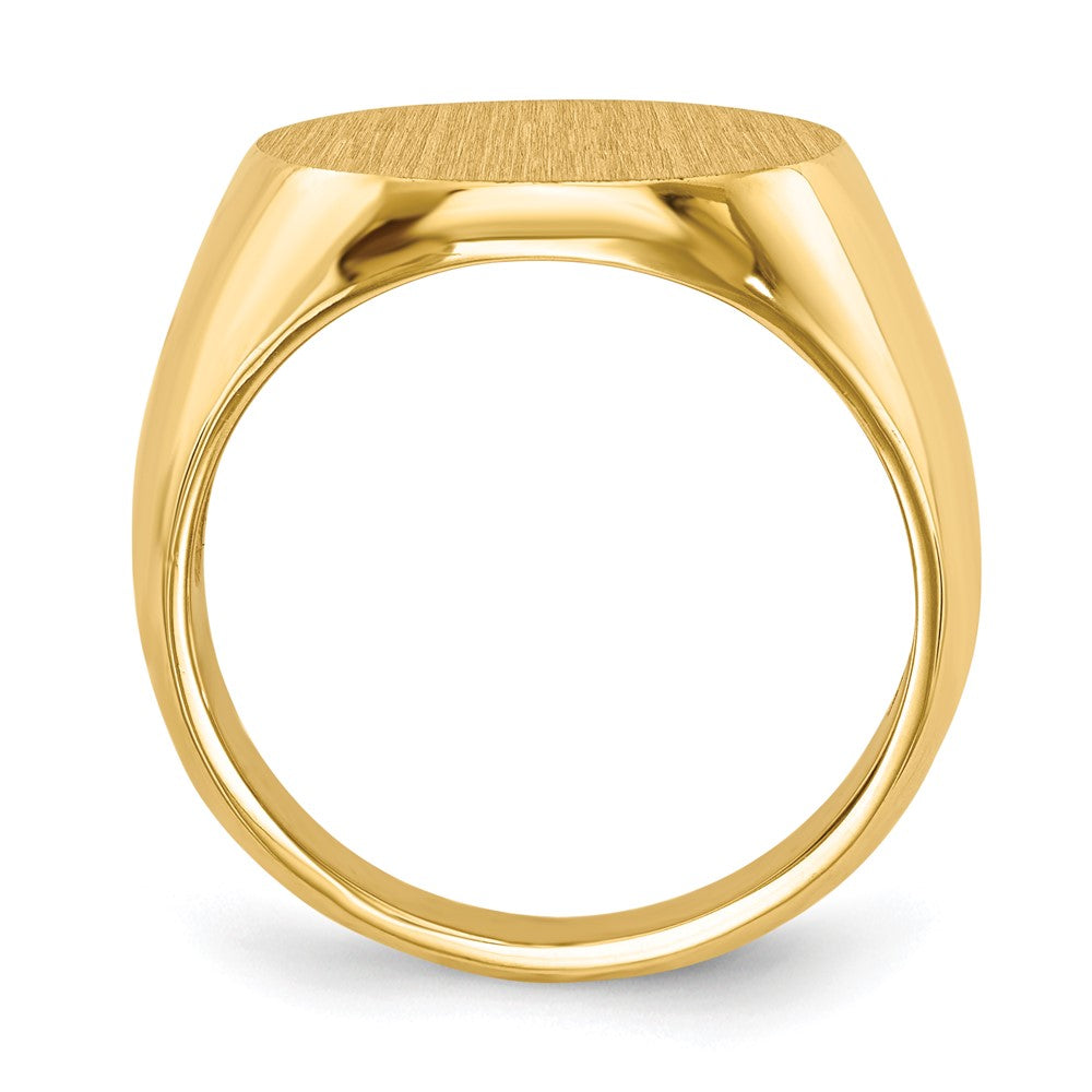 14k 15.0x15.5mm Open Back Signet Ring