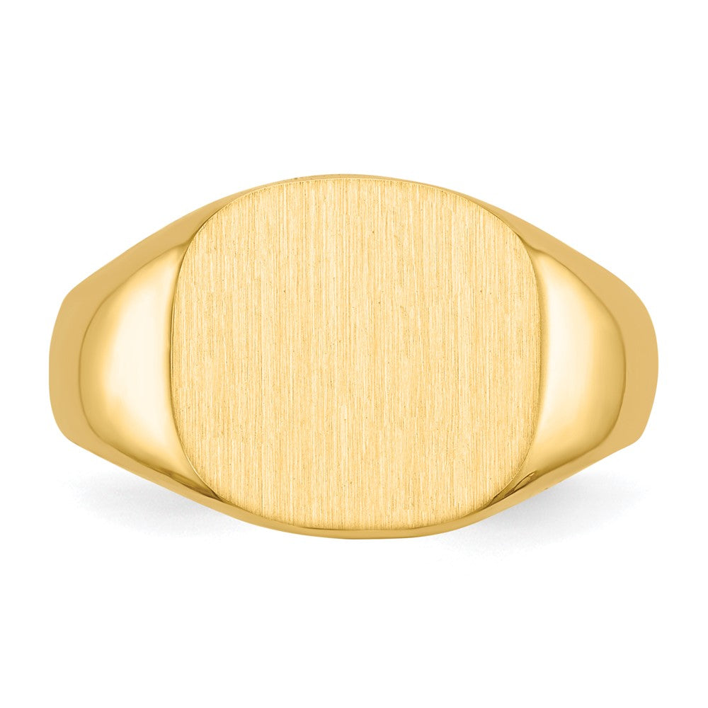 14k 12.0x13.5mm Open Back Men's Signet Ring