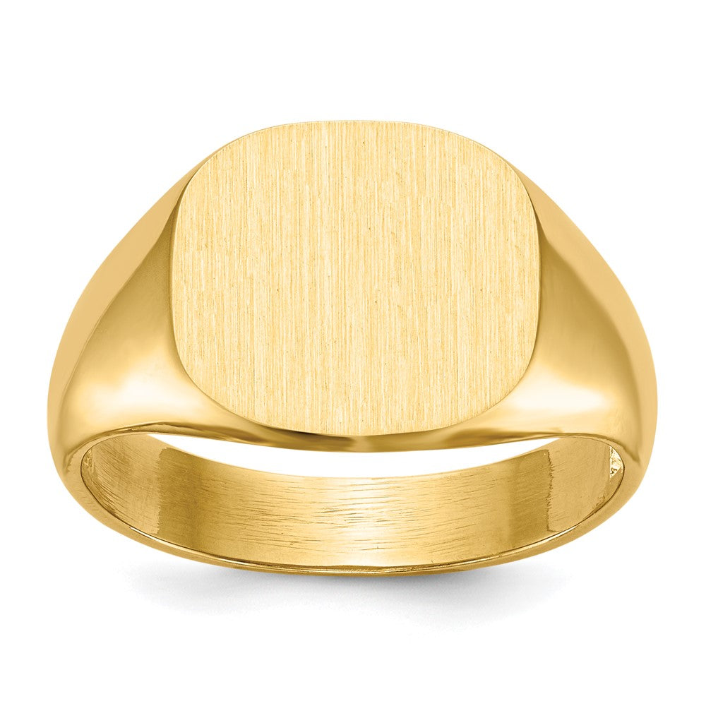 14k 12.0x13.5mm Open Back Men's Signet Ring