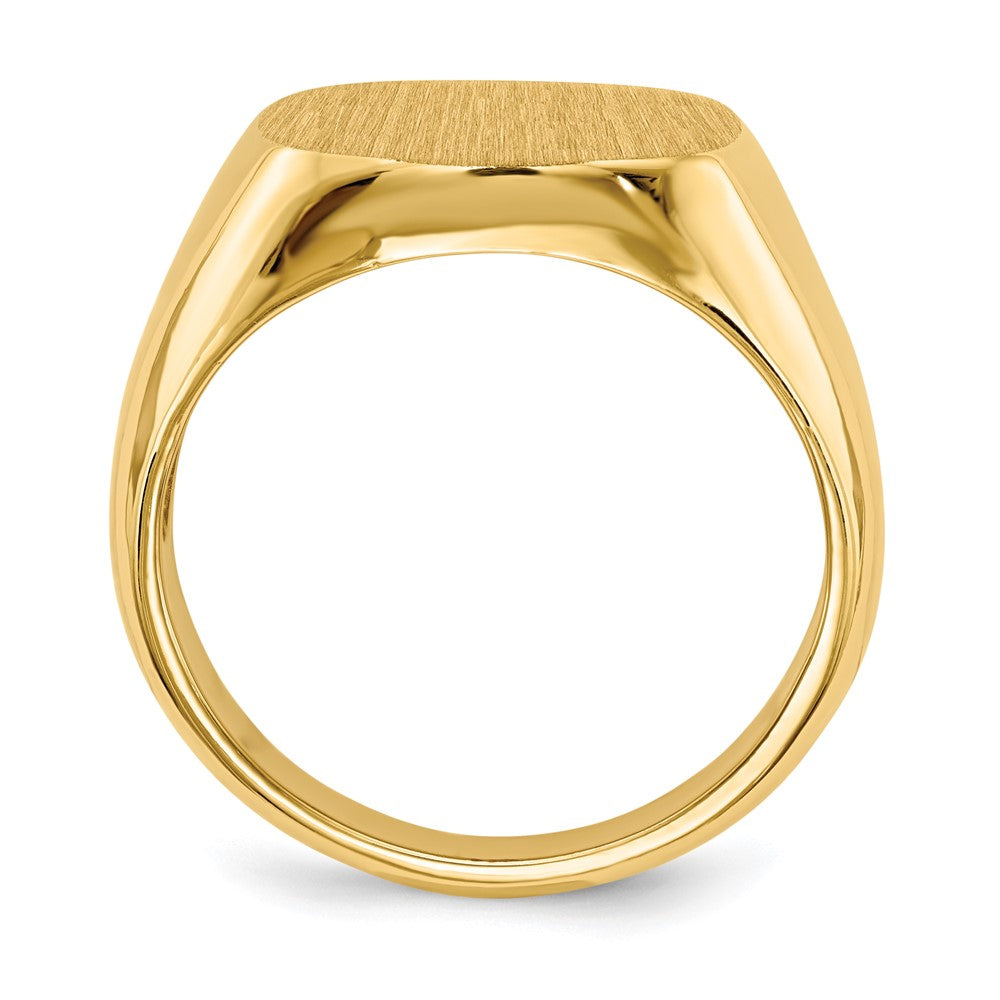 14k 13.5 x15.0mm Open Back Mens Signet Ring