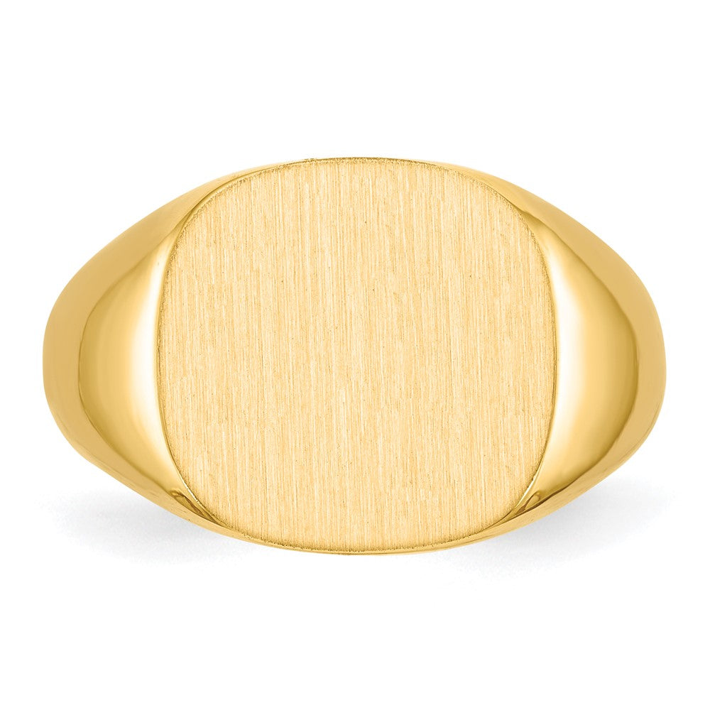 14k 13.5 x15.0mm Open Back Mens Signet Ring