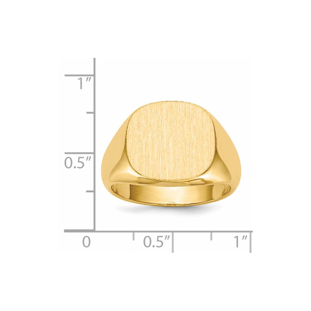 14k 13.5 x15.0mm Open Back Mens Signet Ring
