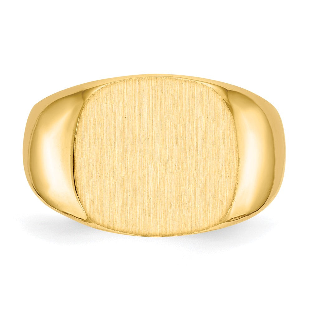 14k 15.5x14.0mm Closed Back Men's Signet Ring