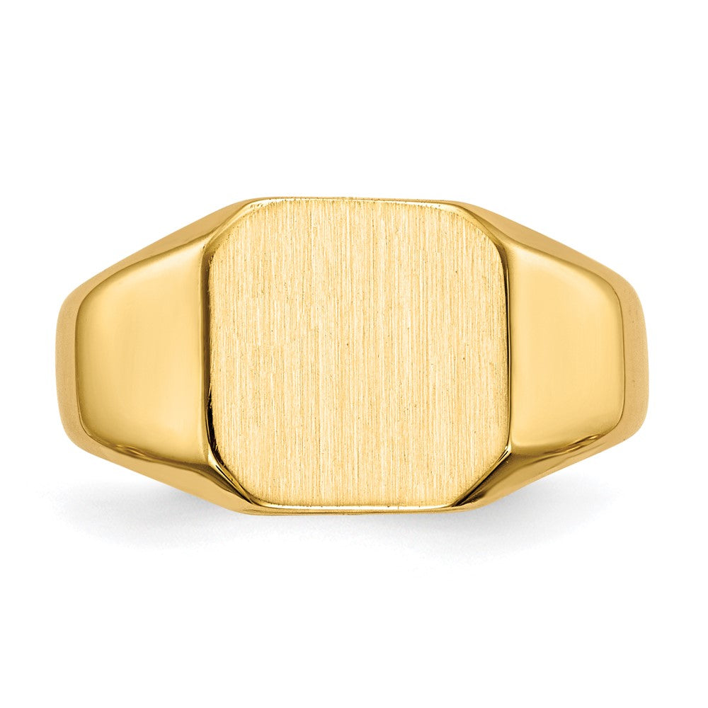 14k 9.5x9.5mm Closed Back Signet Ring