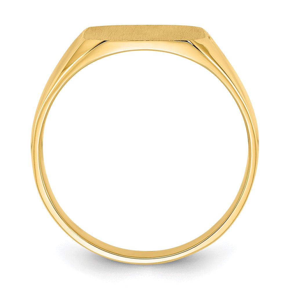 14k 13.0x12.0mm Closed Back Men's Signet Ring