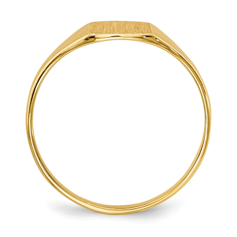 14k 6.5x7.0mm Closed Back Signet Ring