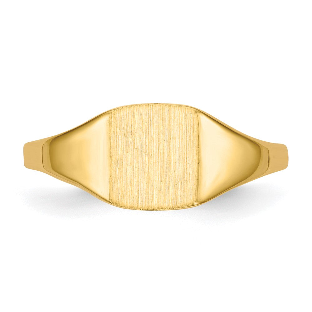 14k 6.5x7.0mm Closed Back Signet Ring