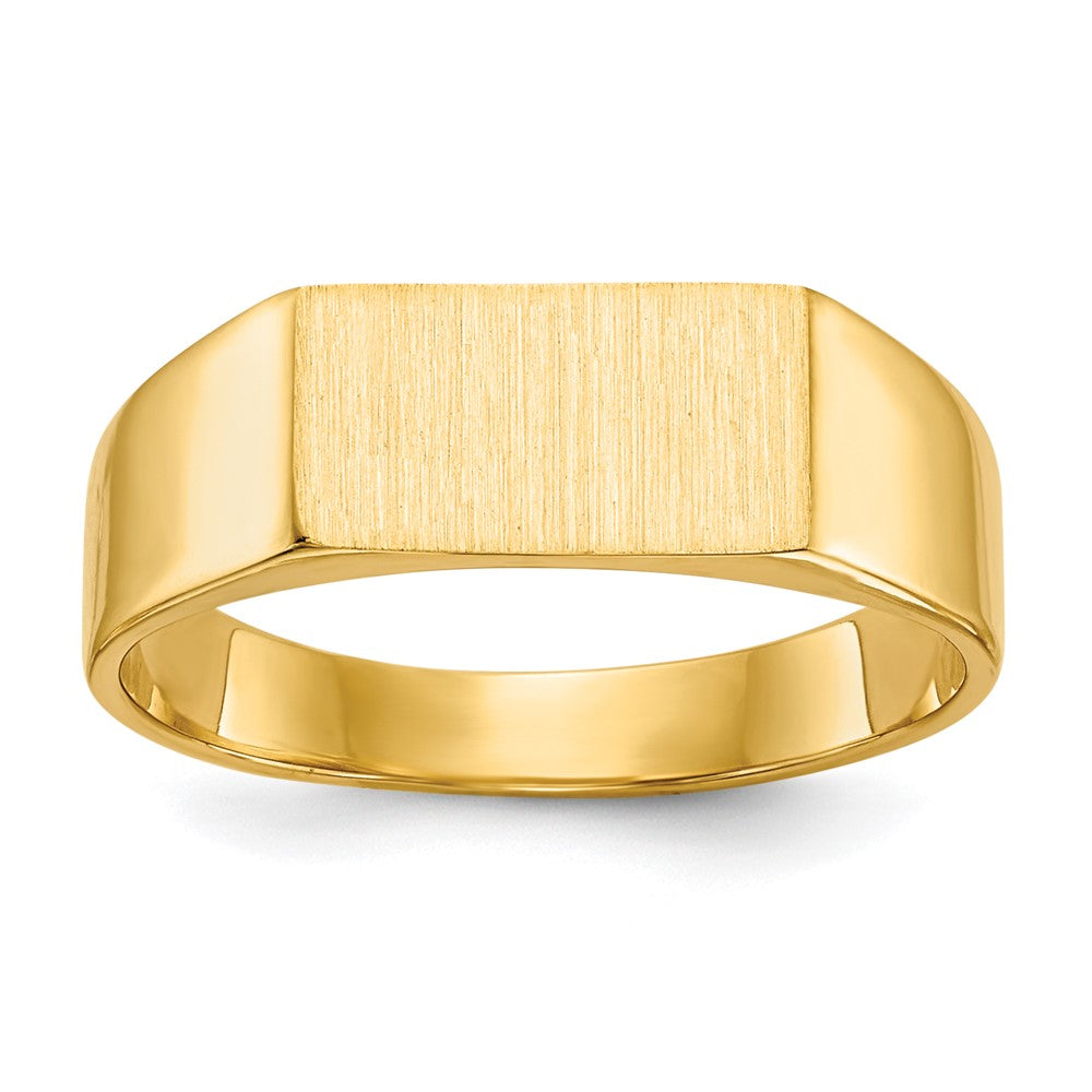 14k 5.5x10.5mm Closed Back Signet Ring