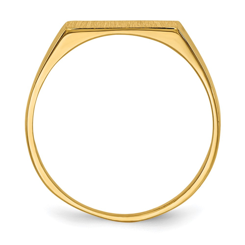 14k 5.5 x12.0mm Closed Back Signet Ring