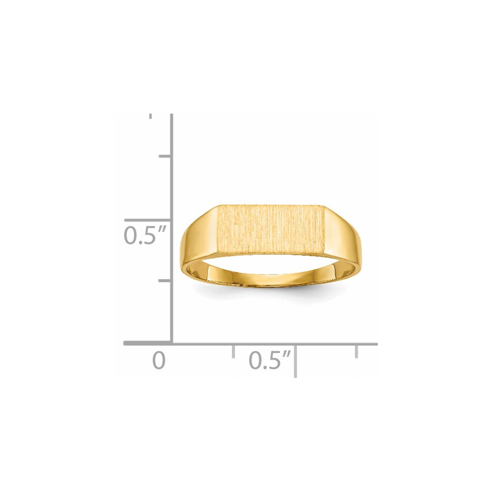 14k 5.5 x12.0mm Closed Back Signet Ring