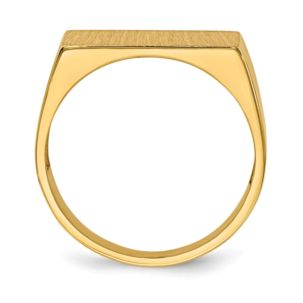 14k 8.0x16.5mm Open Back Men's Signet Ring