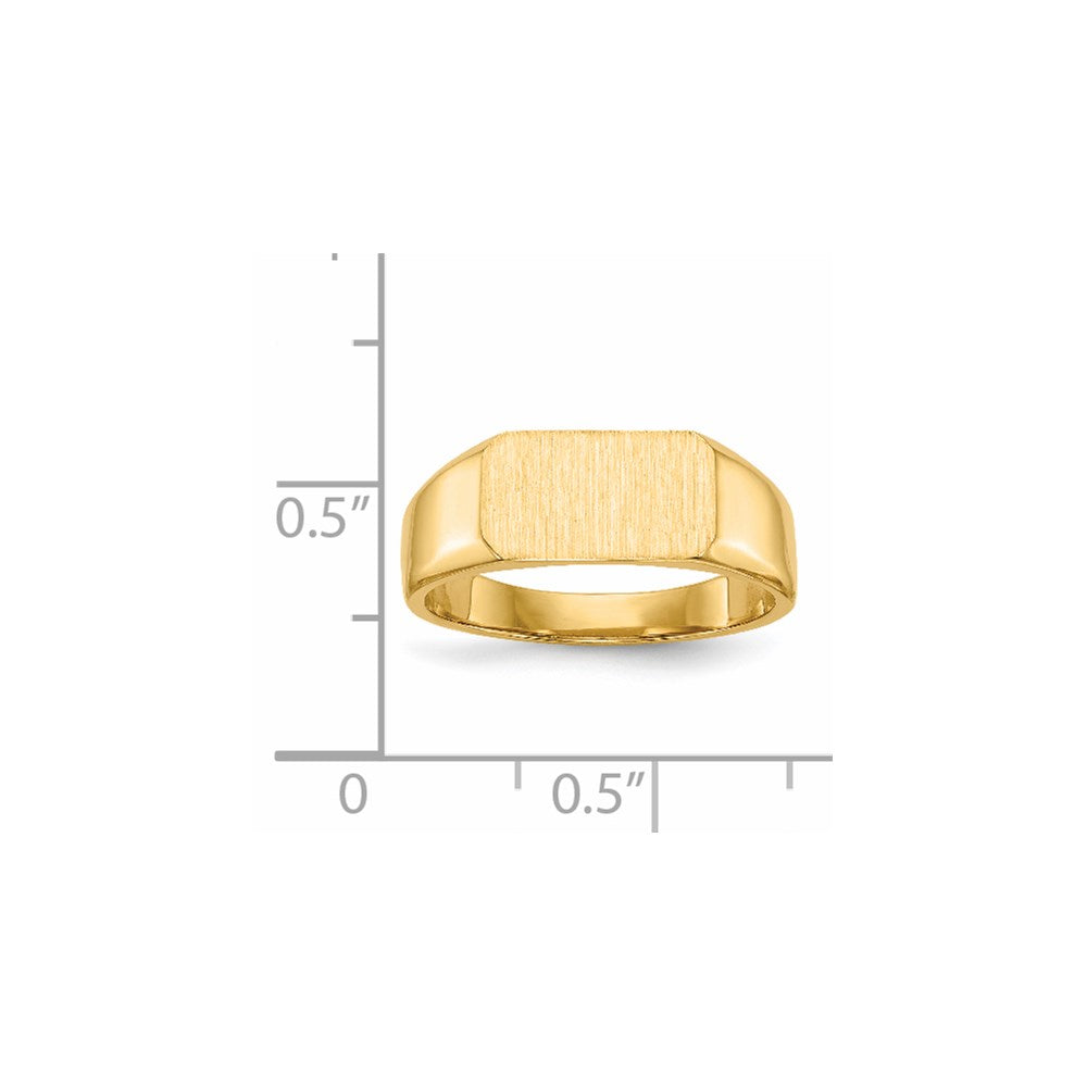 14k 6.5x11.5mm Closed Back Signet Ring