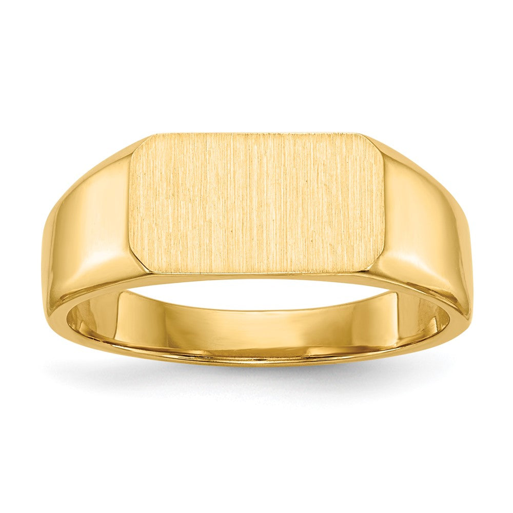 14k 6.5x11.5mm Closed Back Signet Ring