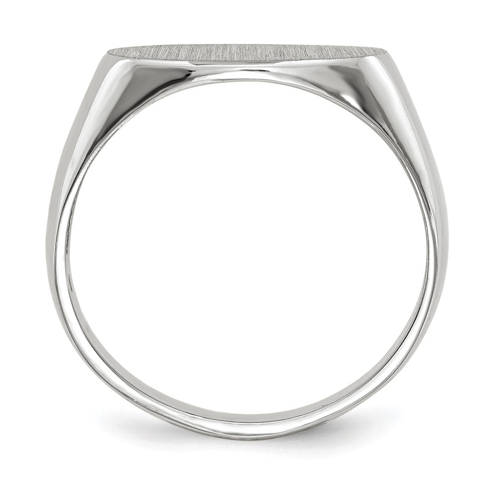 14k White Gold 7.5x13.5mm Open Back Signet Ring