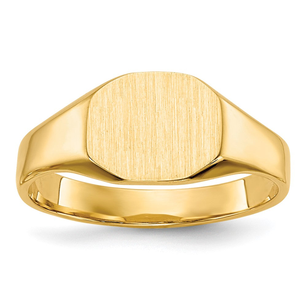 14k 8.0x6.25mm Closed Back Signet Ring