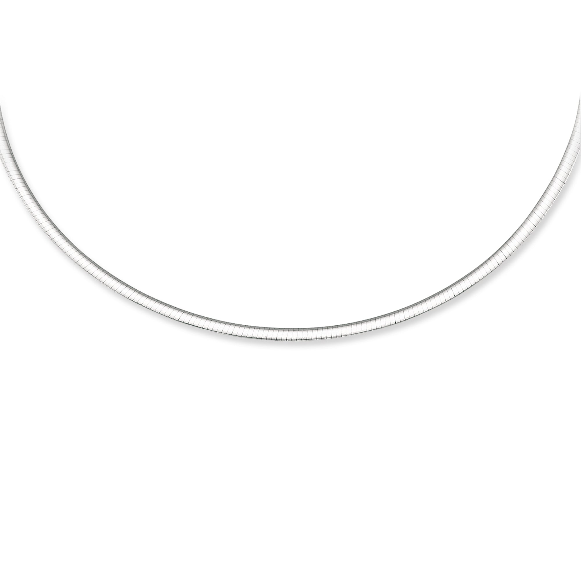 14K Gold 3mm Reversible 18" Omega with Lobster Lock
