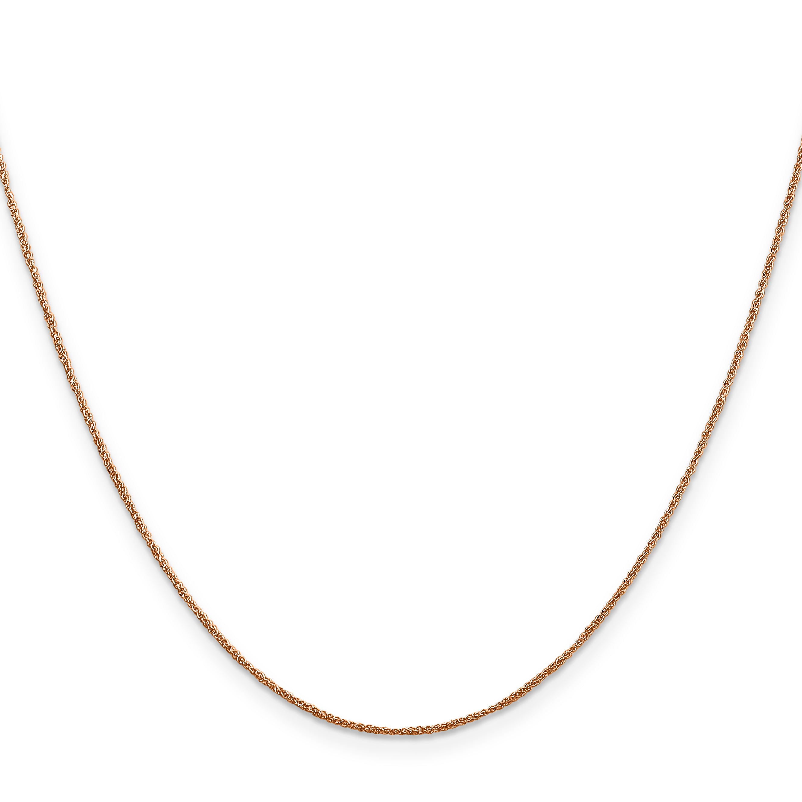 14K Rose Gold 20 Inch .7Mm Ropa With Spring Ring Clasp Chain