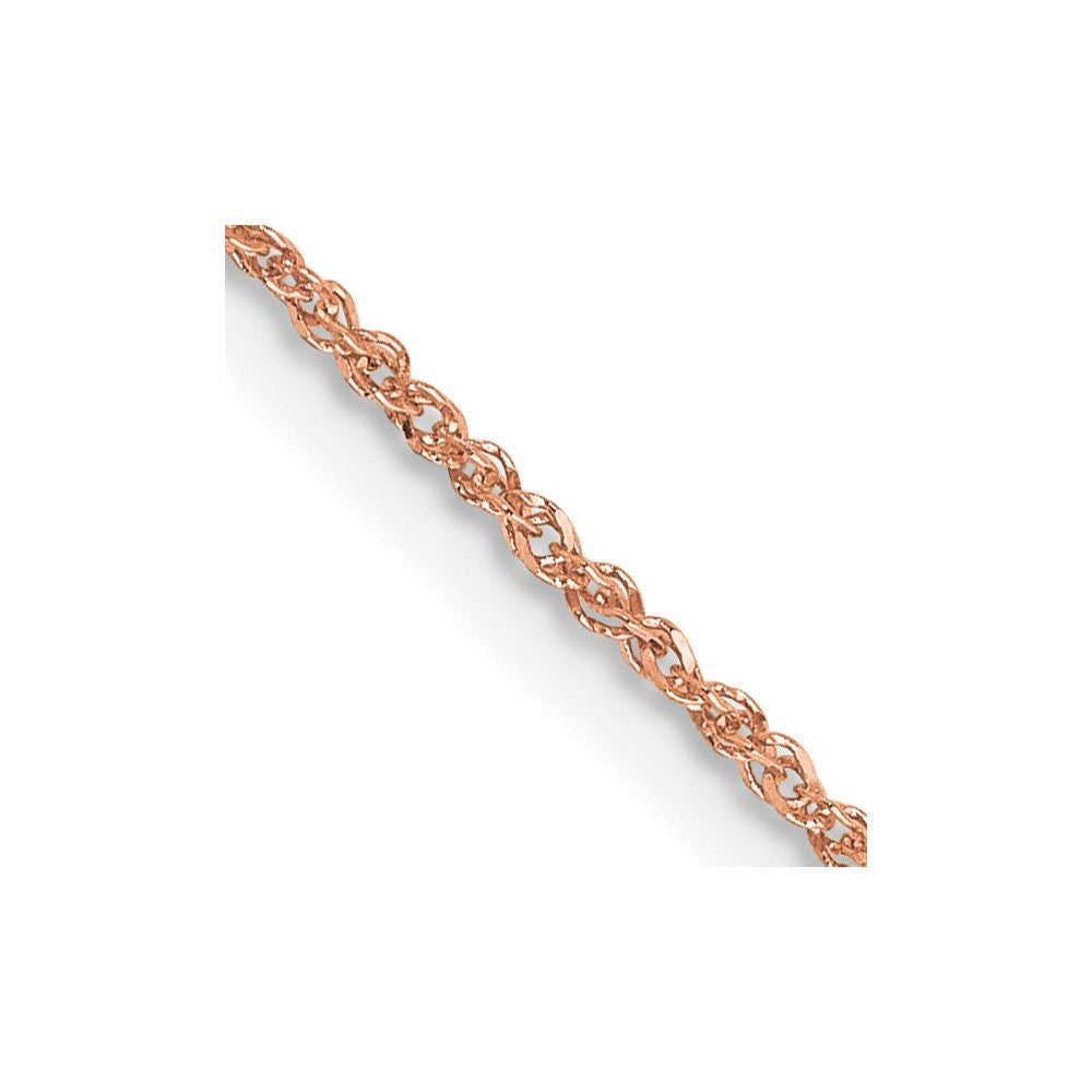 14K Rose Gold 20 inch 1.10mm Ropa with Spring Ring Clasp Chain