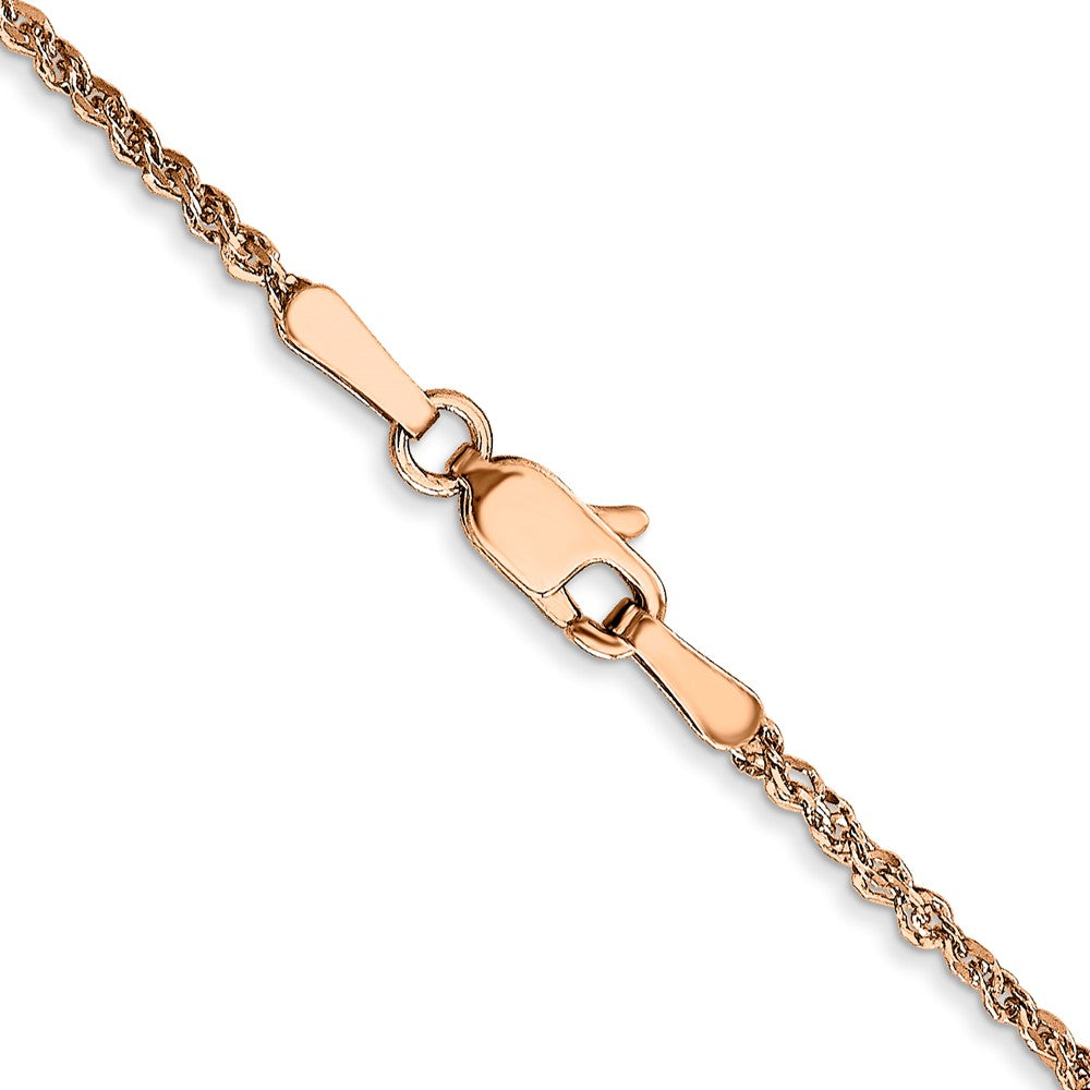 14K Rose Gold 18 inch 1.7mm Ropa with Lobster Clasp Chain