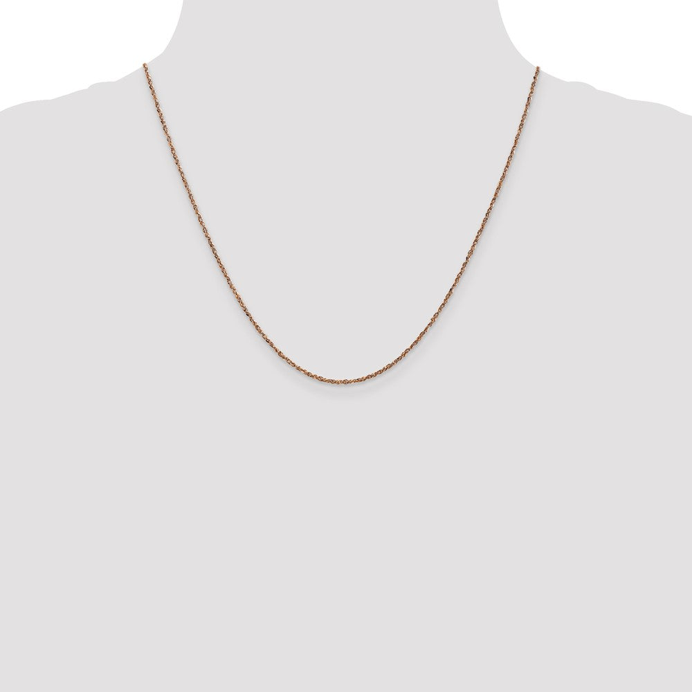 14K Rose Gold 20 inch 1.7mm Ropa with Lobster Clasp Chain