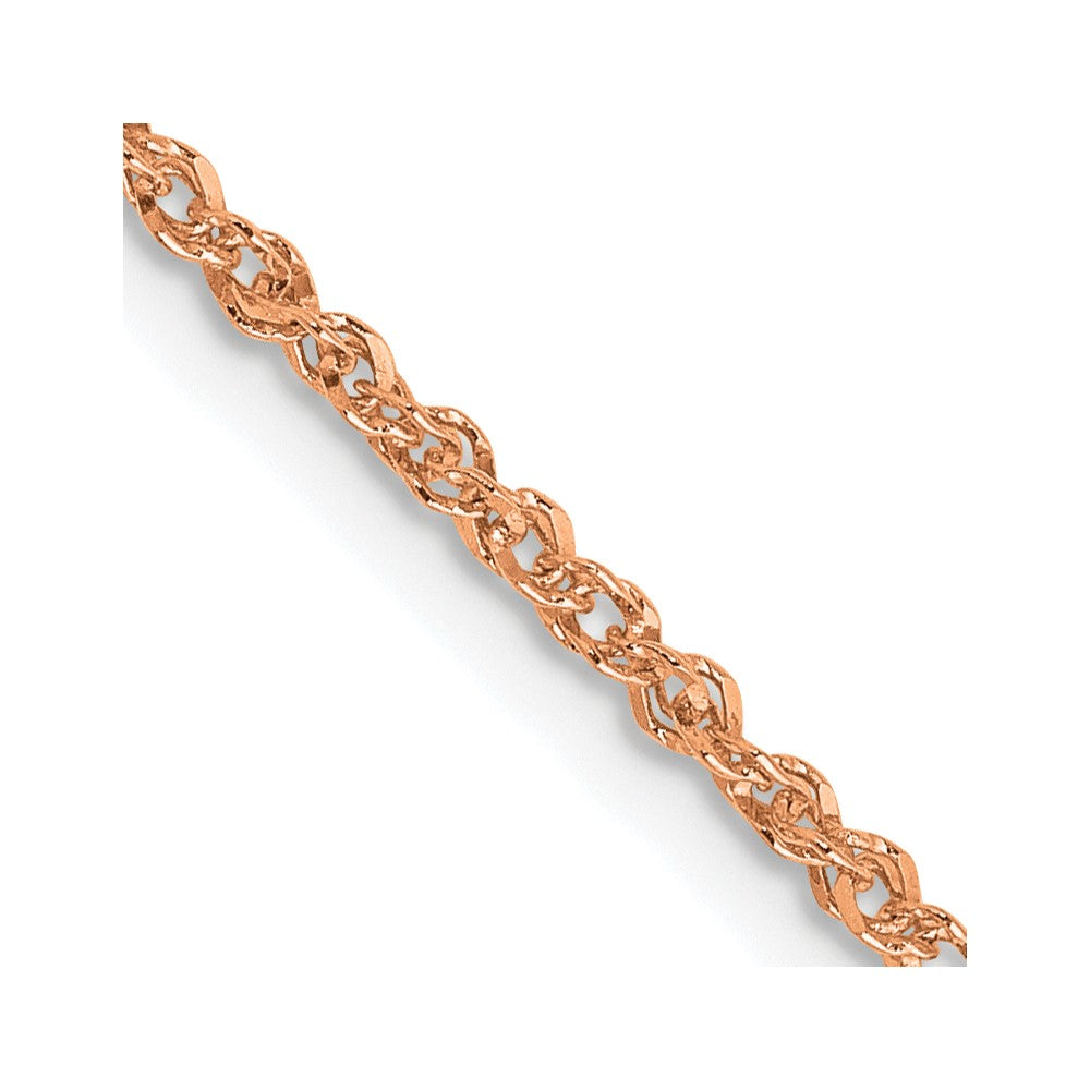 14K Rose Gold 18 inch 1.7mm Ropa with Lobster Clasp Chain