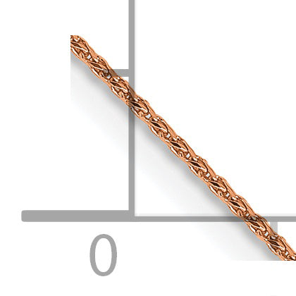 14K Rose Gold 16 Inch 1.05Mm Diamond-Cut Spiga With Lobster Clasp Chain