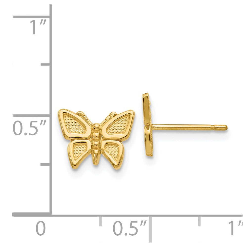 14k Polished Butterfly Post Earrings