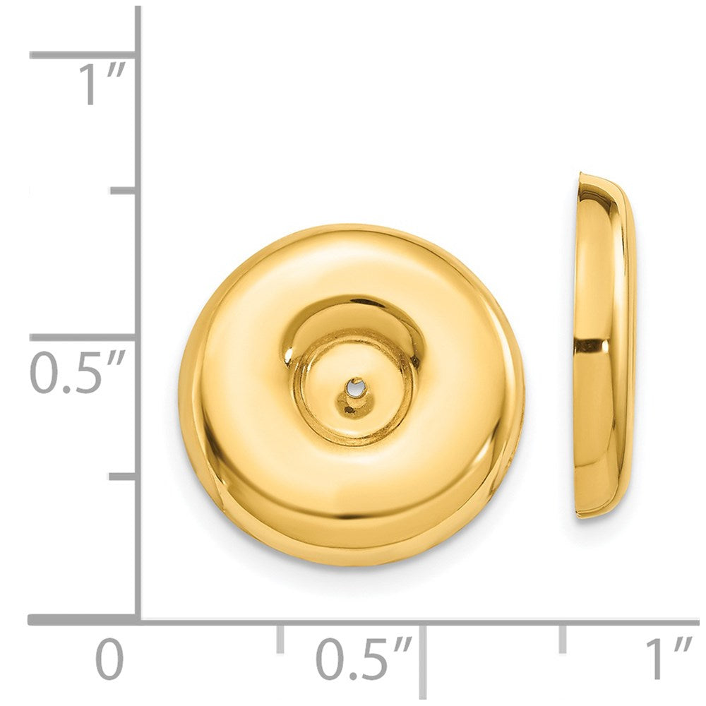 14k Polished Round Fancy Earring Jackets