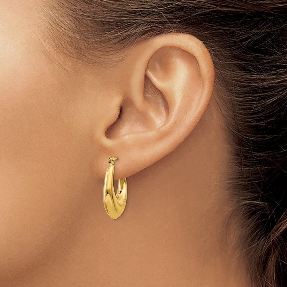 14k Polished Hoop Earrings