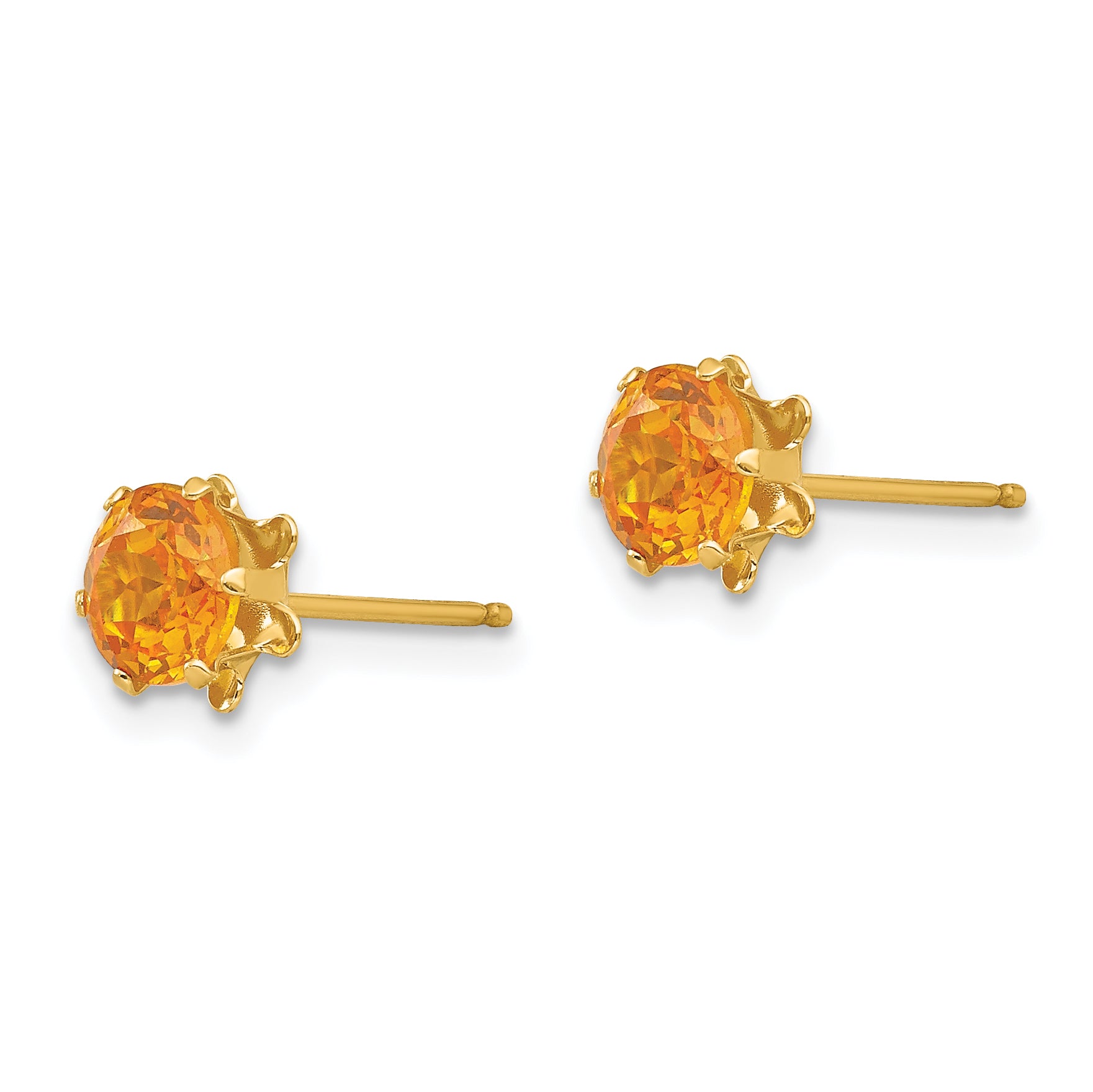 14k Madi K 5mm CZ Birthstone (Nov) Earrings