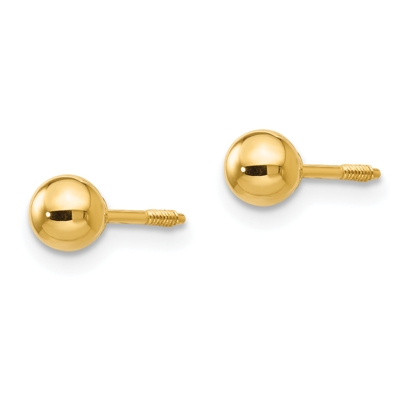 14k Madi K Polished Reversible 4mm Ball Earrings