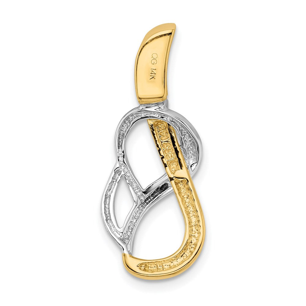 14k Two-Tone Fancy Omega Slide