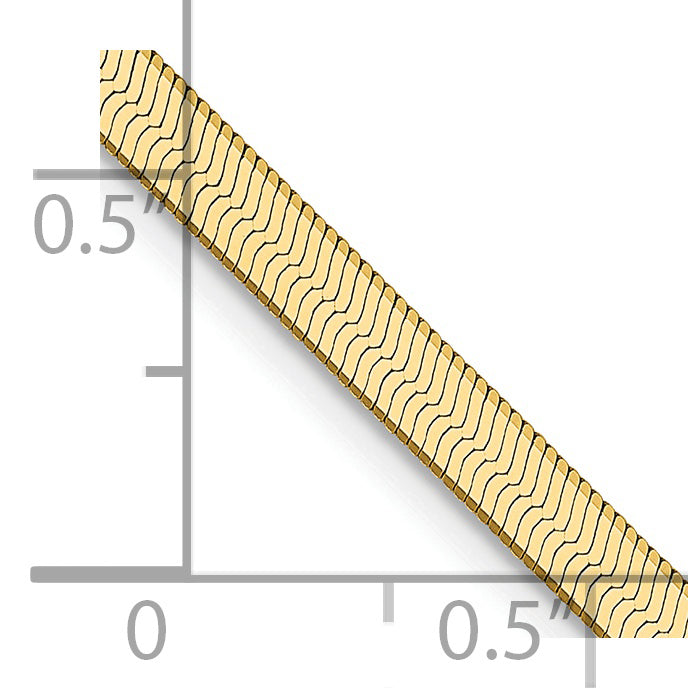 14K 16 Inch 3Mm Silky Herringbone With Lobster Clasp Chain