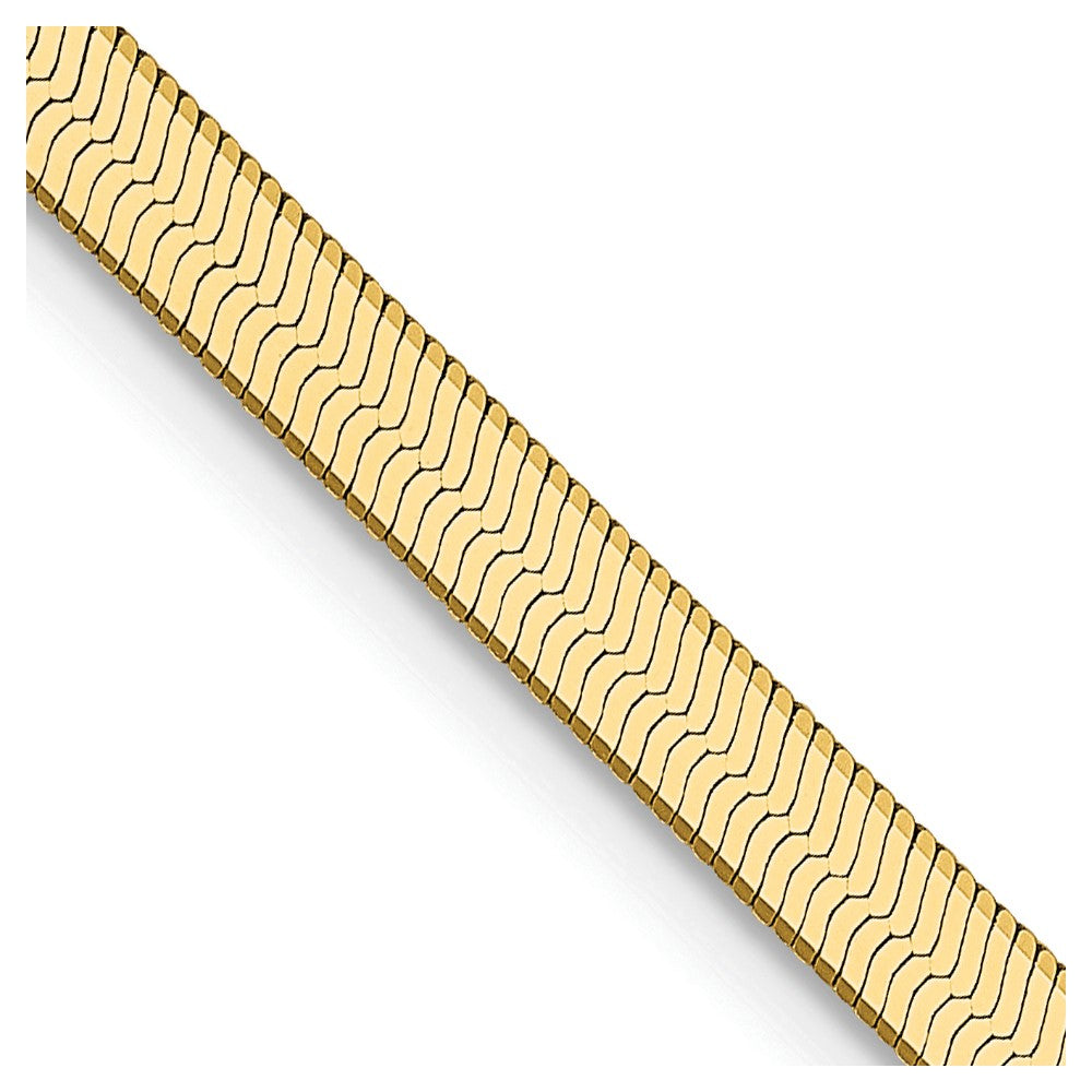 14K 30 inch 3mm Silky Herringbone with Lobster Clasp Chain