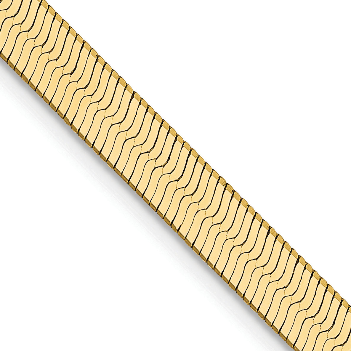 14K 30 Inch 4Mm Silky Herringbone With Lobster Clasp Chain