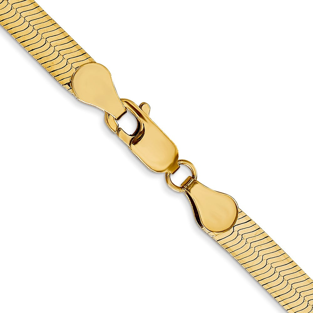 14K 20 inch 5mm Silky Herringbone with Lobster Clasp Chain