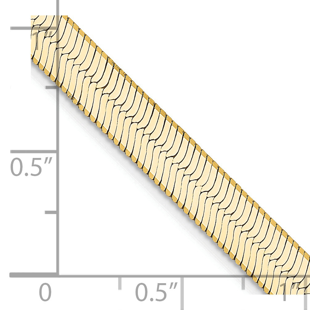 14K 18 Inch 5.5Mm Silky Herringbone With Lobster Clasp Chain