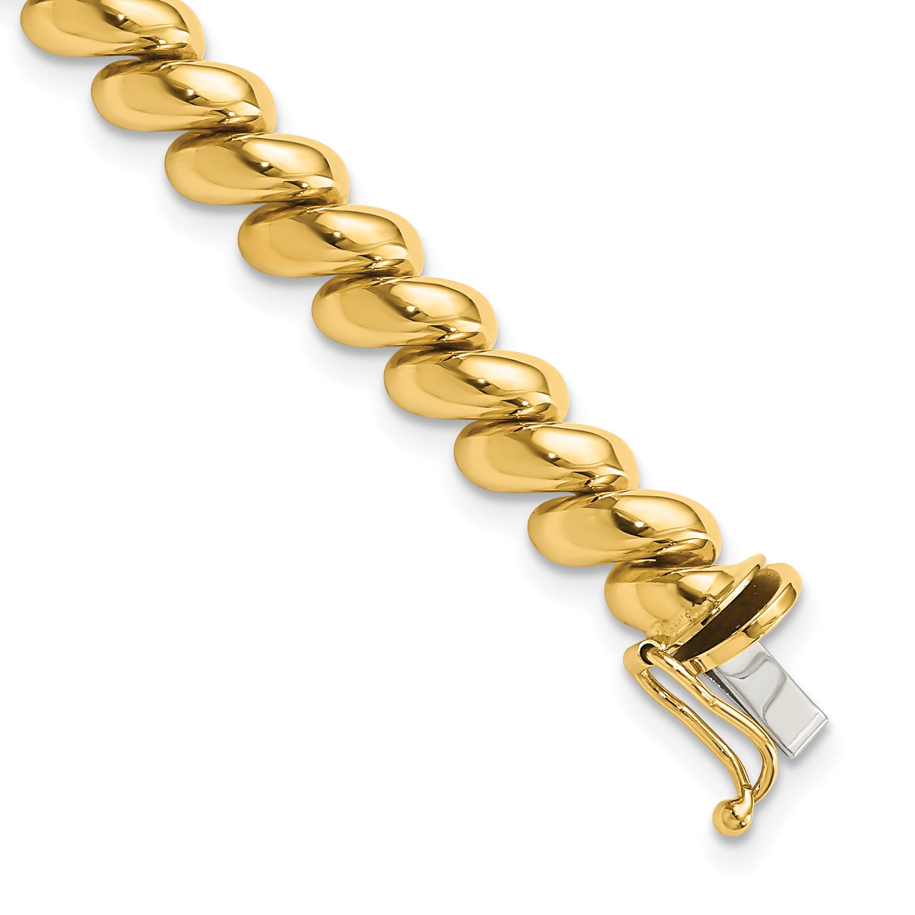 14k Polished 6mm 8 inch San Marco Bracelet
