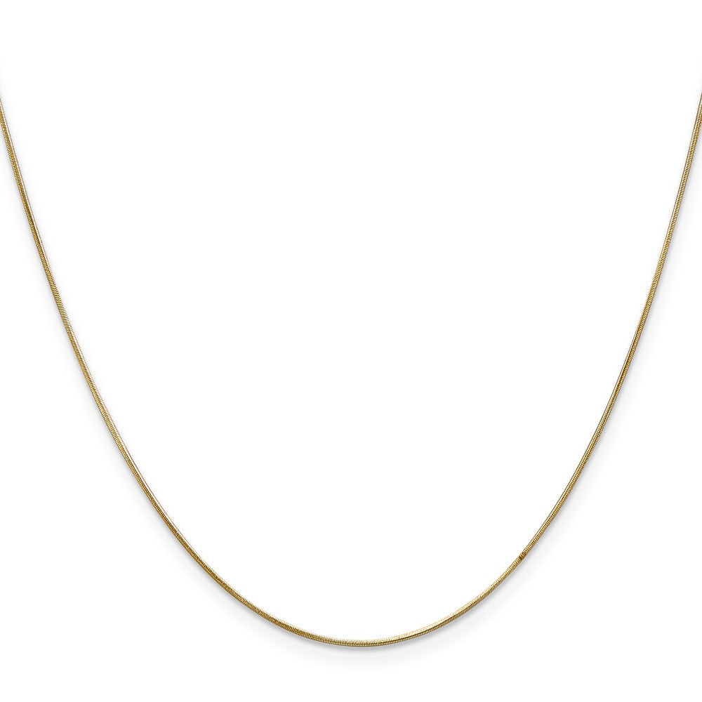 14K 18 inch .65mm Round Snake with Lobster Clasp Chain