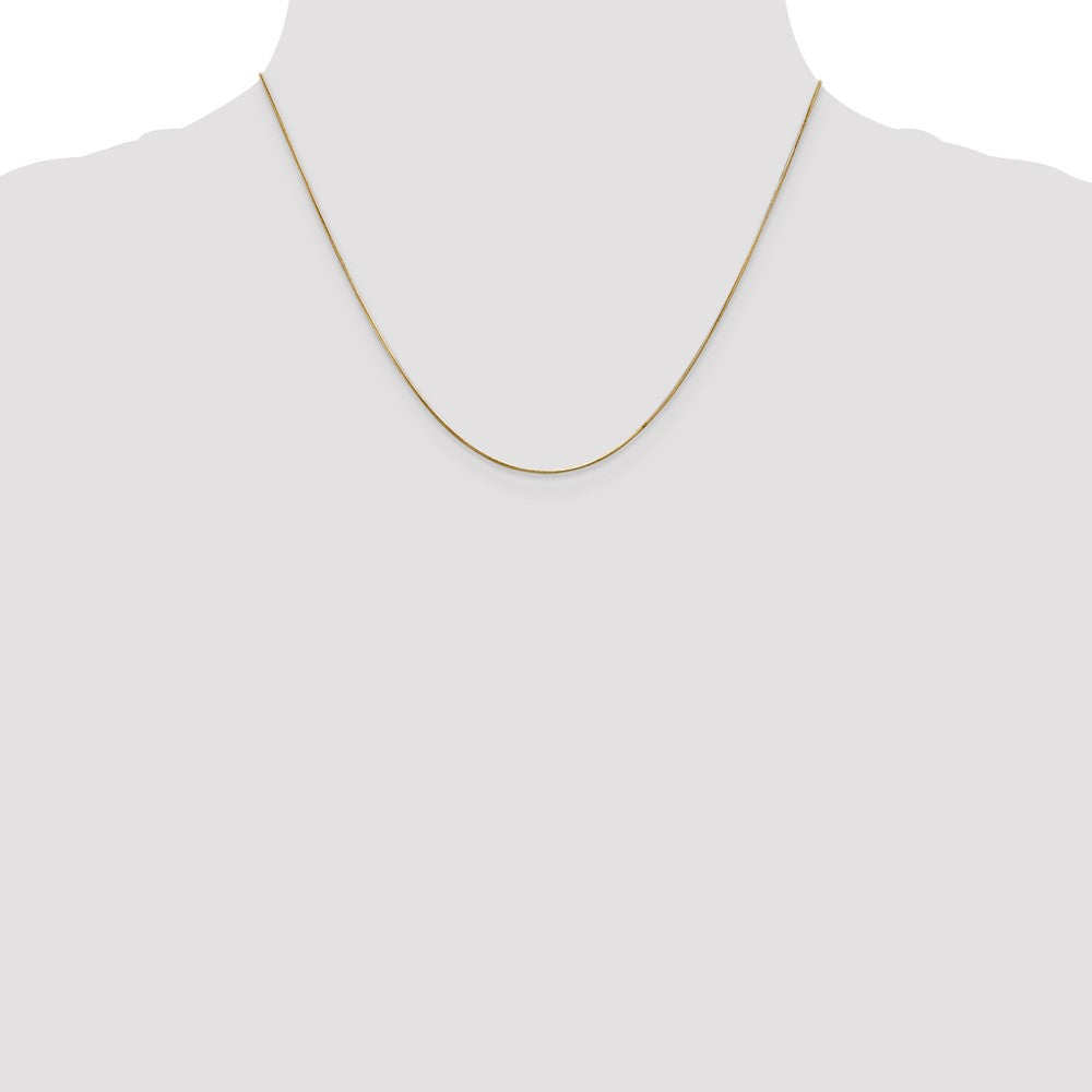 14K 18 inch .65mm Round Snake with Lobster Clasp Chain