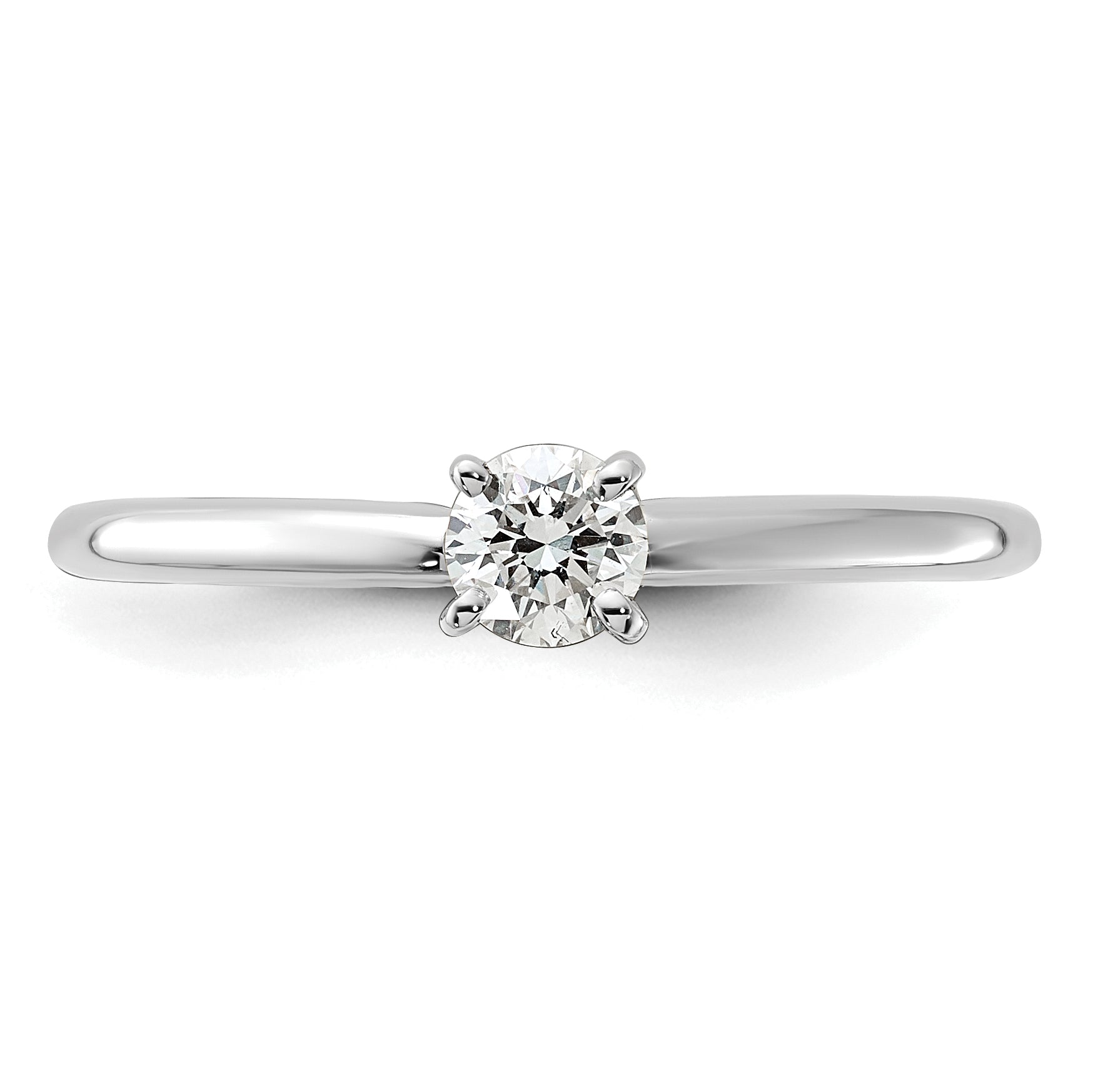 14K Two-Tone 1/3 carat Round VS/SI DEF Lab Grown Diamond Solitaire 4 Prong Size 7 Engagement Ring
