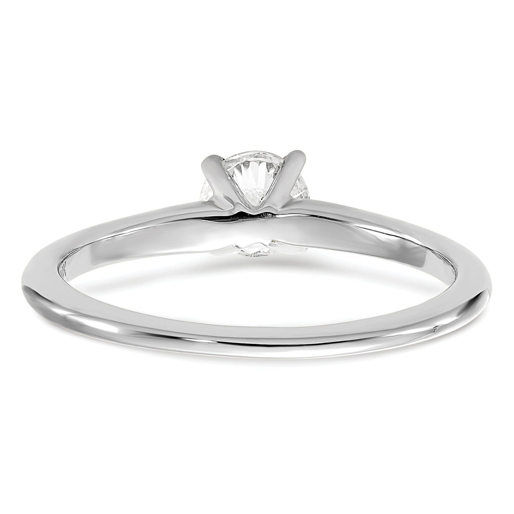 14K Two-Tone 1/4 carat Round VS/SI GH Lab Grown Diamond Solitaire 4 Prong Size 10 Engagement Ring