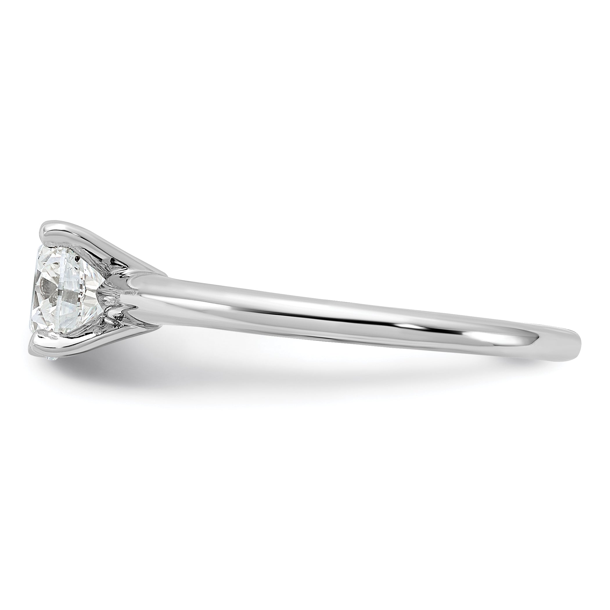 14K Two-Tone 1/4 carat Round VS/SI GH Lab Grown Diamond Solitaire 4 Prong Size 10 Engagement Ring
