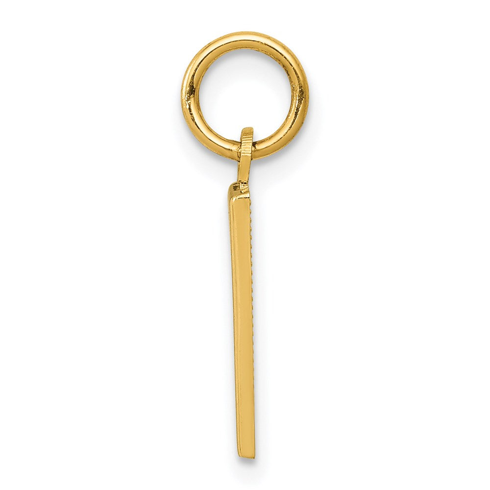 14k Small Polished Number 1 Charm