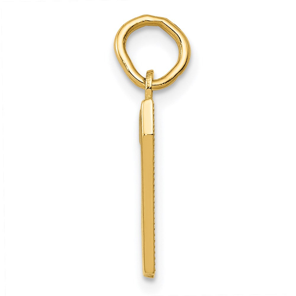 14k Small Polished Number 7 Charm