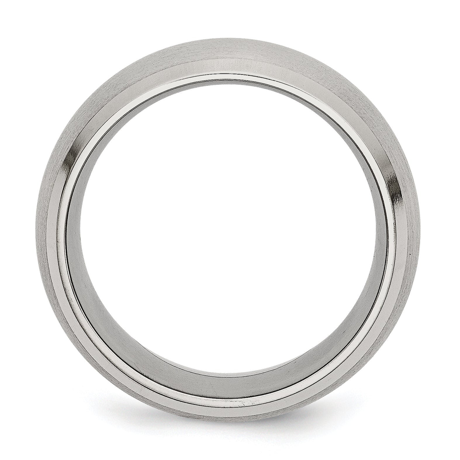 Chisel Stainless Steel Brushed and Polished 10mm Beveled Edge Band