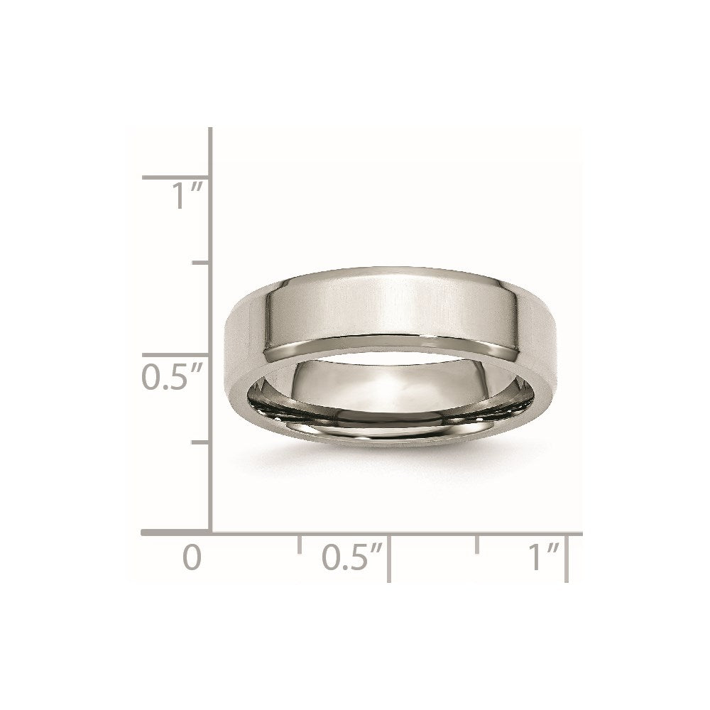 Chisel Stainless Steel Polished 6mm Beveled Edge Band