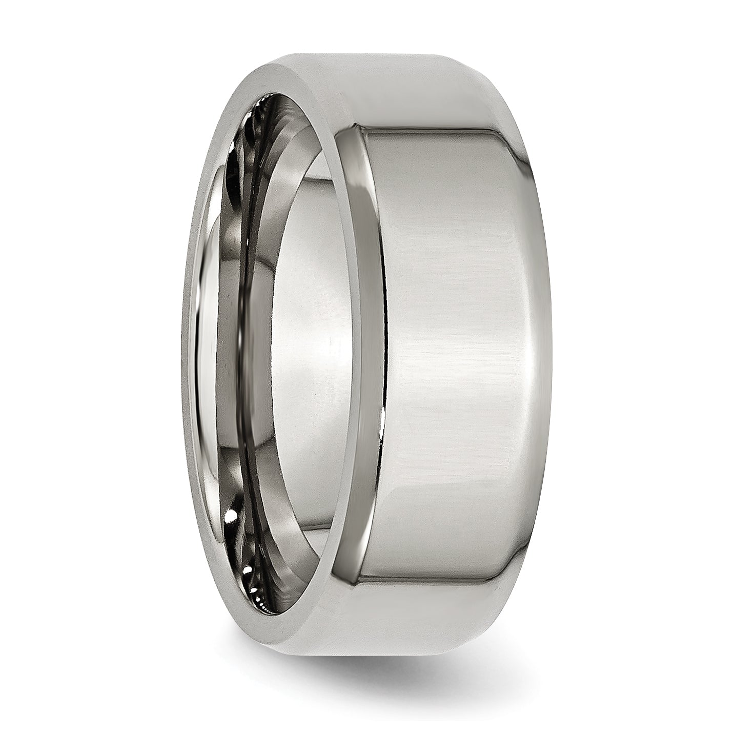 Chisel Stainless Steel Polished 8mm Beveled Edge Band
