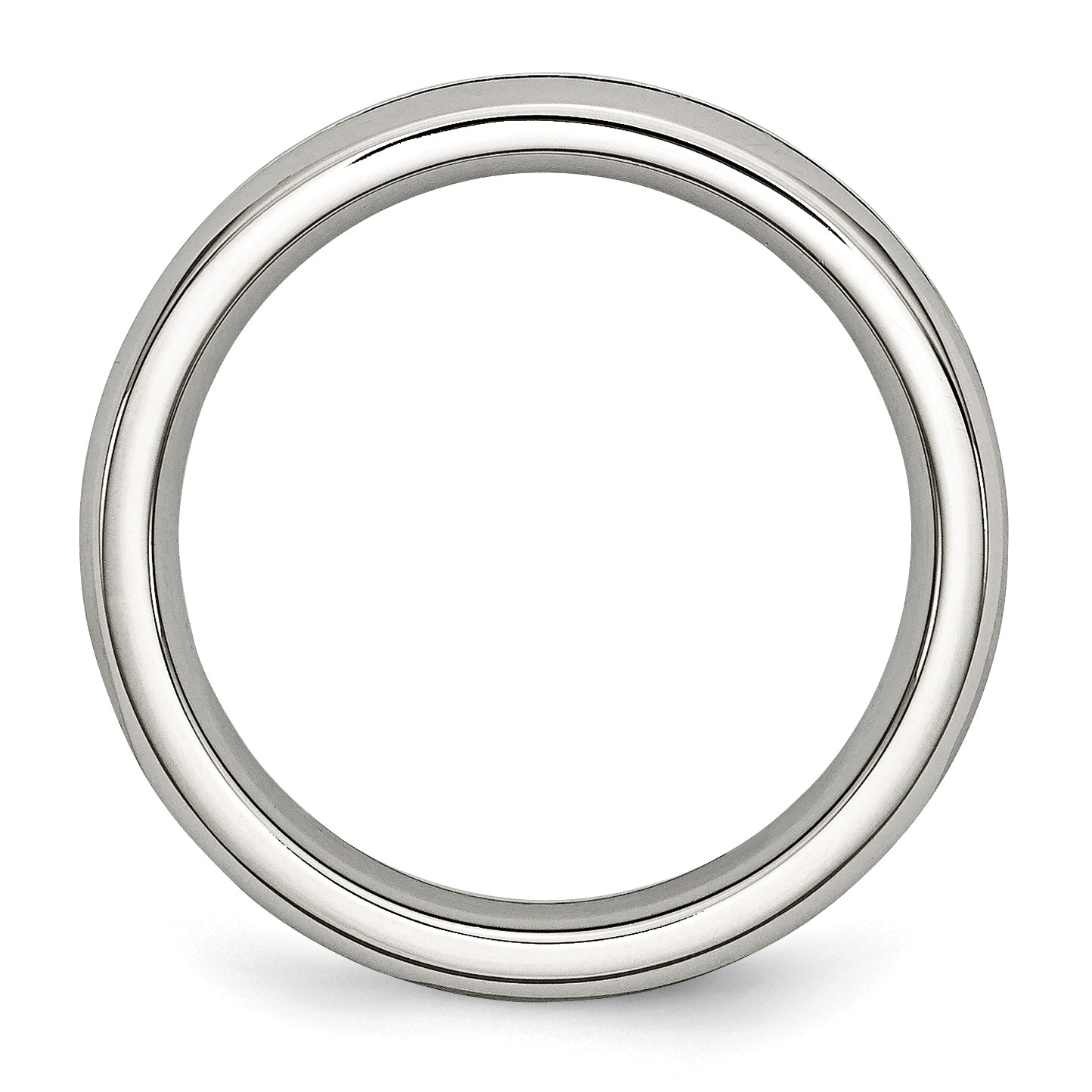 Chisel Stainless Steel Polished 4mm December Teal CZ Ring