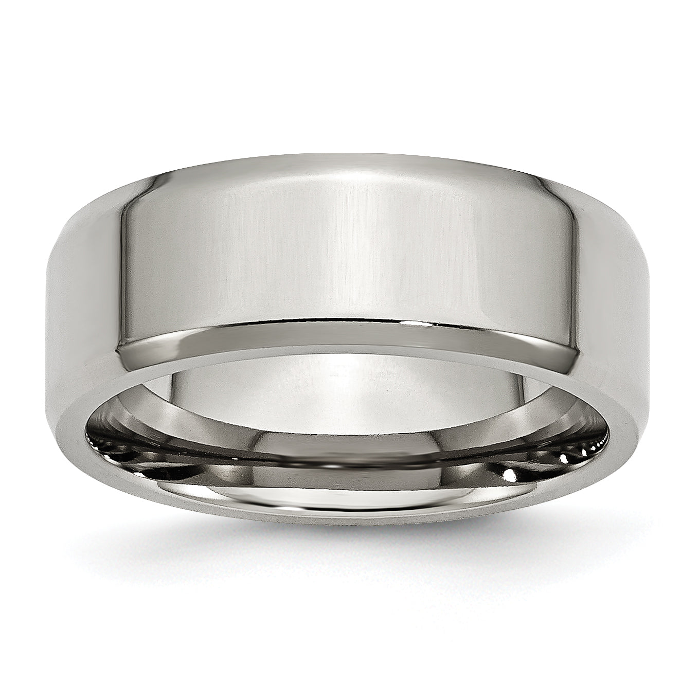 Chisel Stainless Steel Polished 8mm Beveled Edge Band